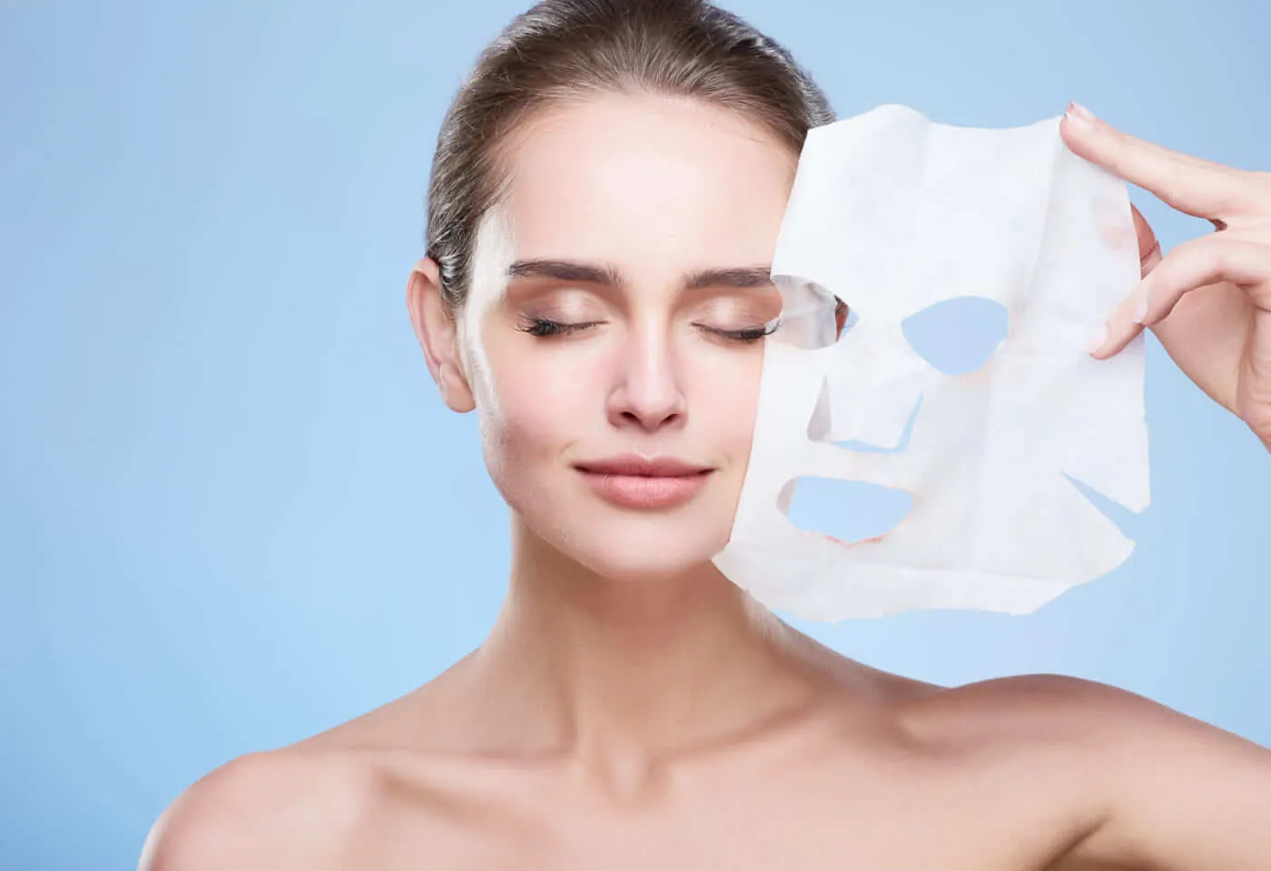 Facial with a sheet mask